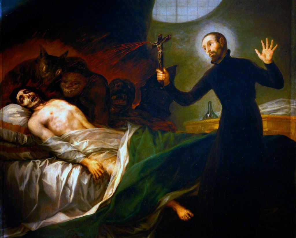 Святой Франциск Борджиа у гроба умирающего грешника